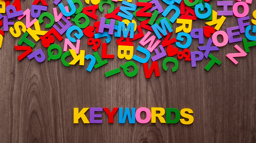 Selection of keywords Selection of keywords