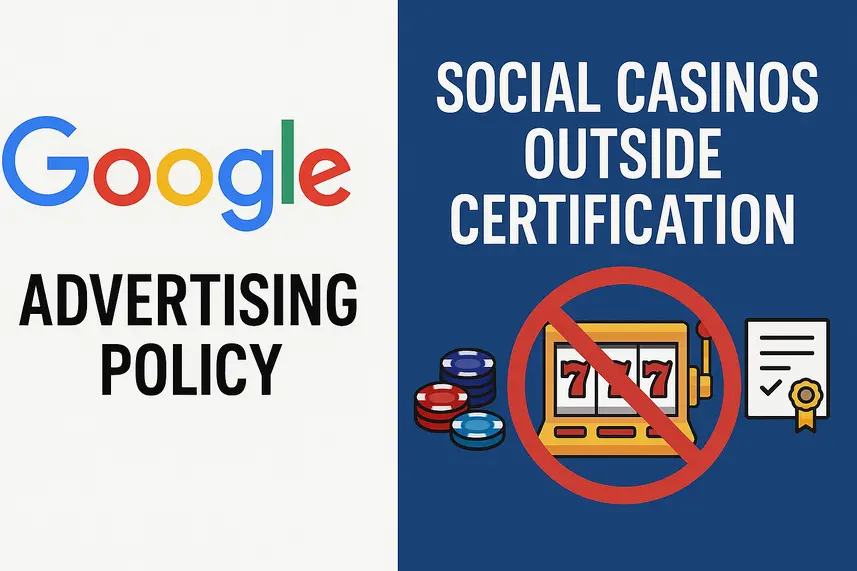 Google ads policy update: social casinos outside certification