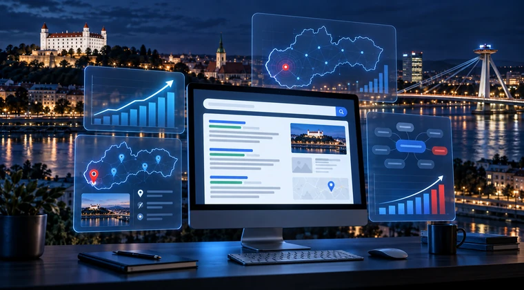 Website promotion in Slovakia with local search, map and analytics