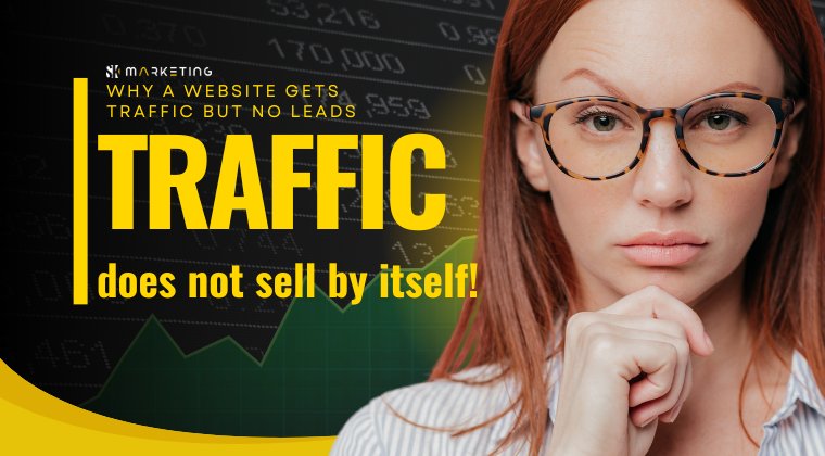 Article cover about why a website gets traffic but no leads