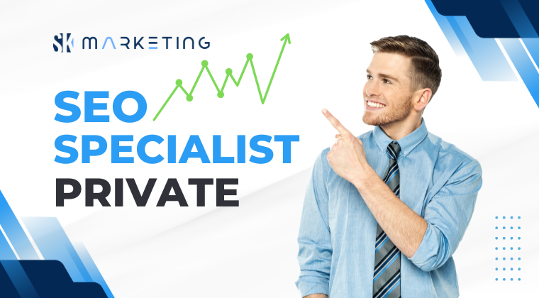 Private SEO specialist working on website promotion